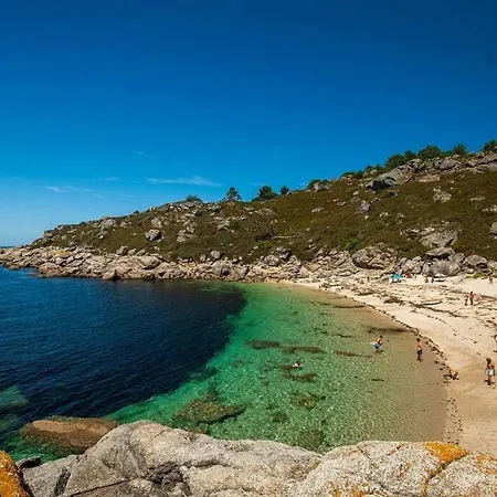 Feriehus Playa, Jardin Y Piscina En Cabo Udra Pontevedra